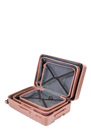 Set van 3 Trolleys Daisy - Roze - 55 / 65 / 75 cm