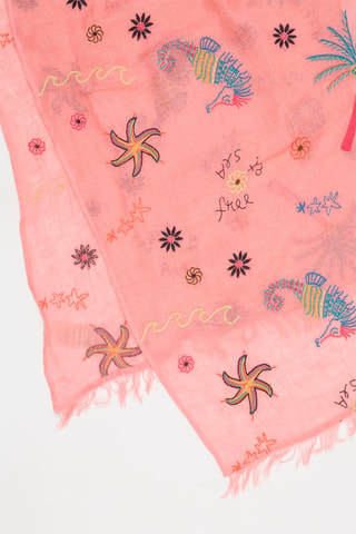 Echarpe en lin - Rose