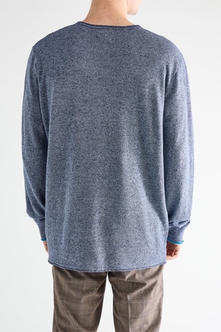 Pull en lin - Bleu foncé chiné