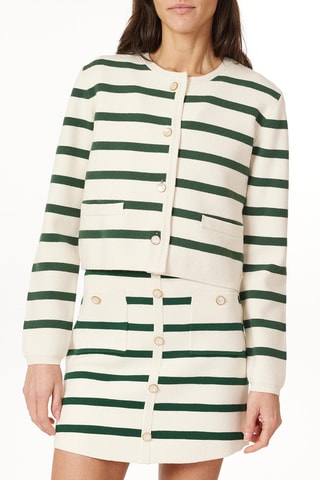 Gilet - Vert et blanc