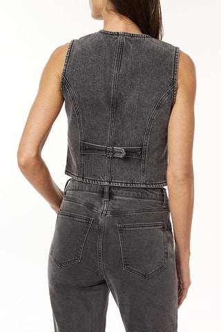 Gilet sans manches en jean - Gris