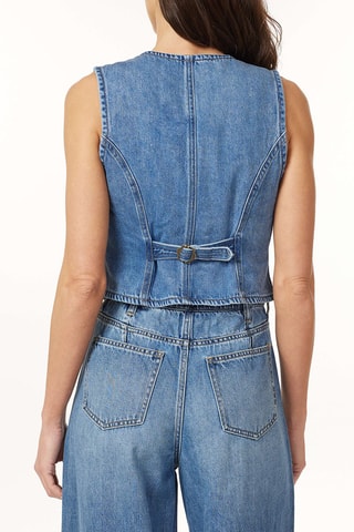 Gilet sans manches en jean - Bleu