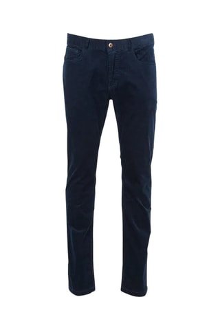Pantalon slim en velours et coton biologique - Bleu marine