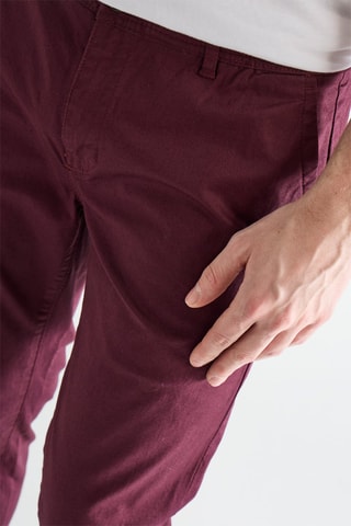 Chino en coton biologique - Bordeaux