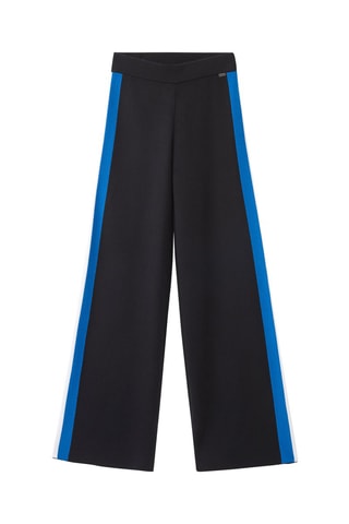 Pantalon wide legs - Noir et bleu