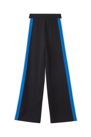 Pantalon wide legs - Noir et bleu