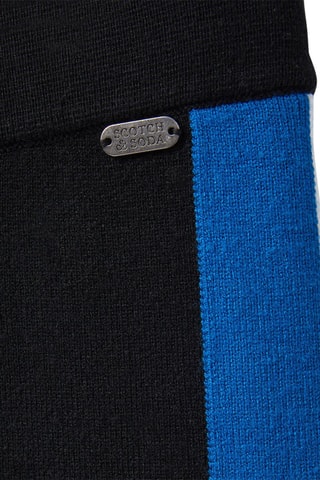 Pantalon wide legs - Noir et bleu