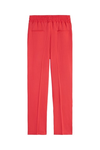 Pantalon taille haute - Rouge