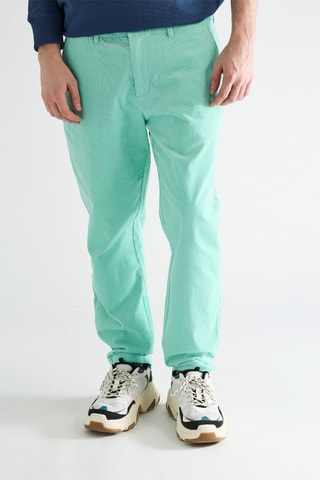 Pantalon en velours et coton biologique - Turquoise