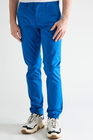 Chino en coton biologique - Bleu