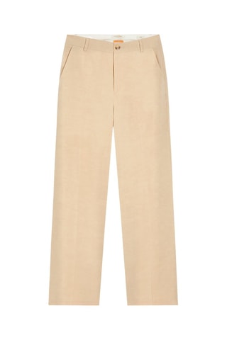 Pantalon wide legs en lin taille haute - Beige