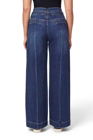Jean wide legs taille haute - Bleu foncé