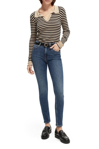 Jean skinny en coton biologique - Bleu