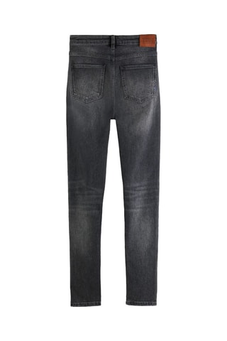 Jean skinny taille haute - Gris