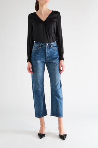 Jean taille haute - Bleu