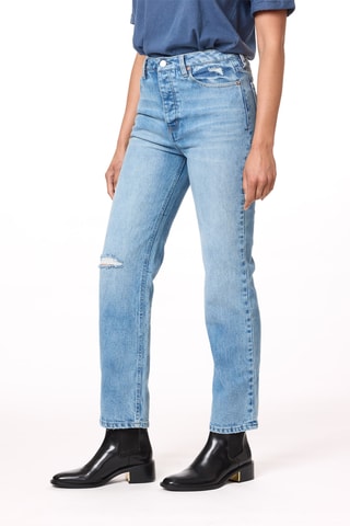 Jean taille haute - Ciel