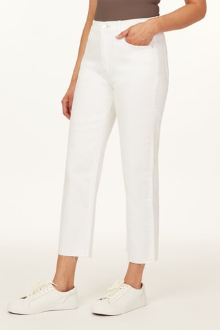 Jean droit 7/8 - Blanc