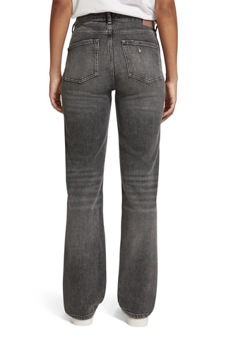 Jean droit taille haute - Gris