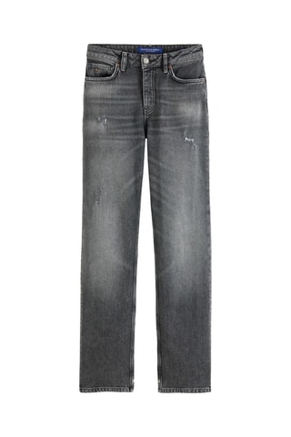 Jean droit taille haute - Gris