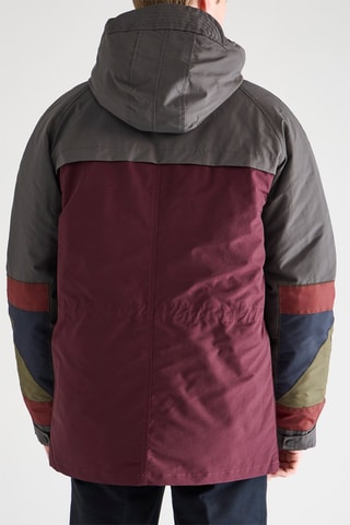 Parka à capuche - Bordeaux et kaki