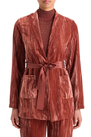 Veste en velours - Rouge brique