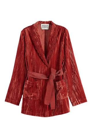 Veste en velours - Rouge brique