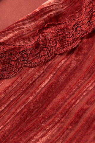 Veste en velours - Rouge brique