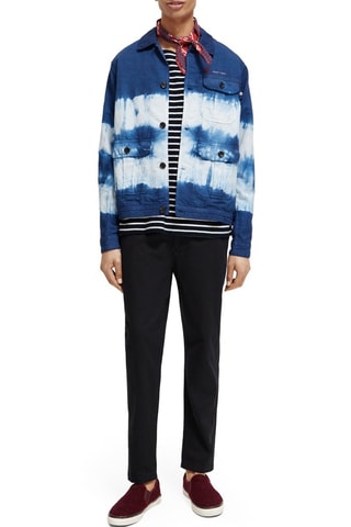 Veste tie and dye en lin et coton biologique - Bleu