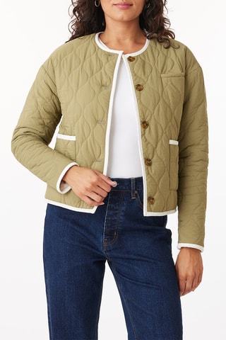 Veste réversible - Écru et kaki