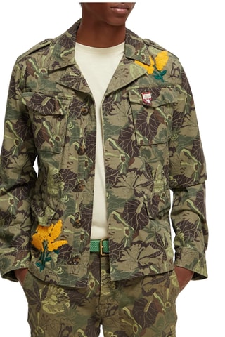 Veste regular en coton biologique - Vert
