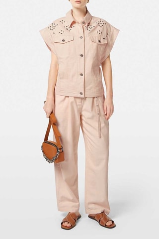 Veste à manches courtes - Rose poudré