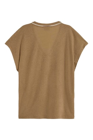 Top relaxed en lin - Vert