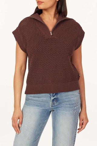 Top en maille - Marron