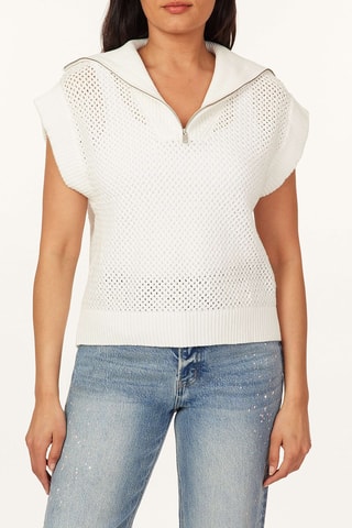 Top en maille - Blanc