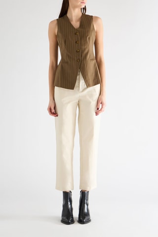 Top long sans manches - Marron