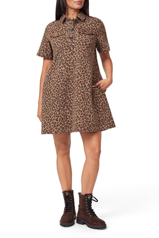 Robe trapèze - Marron et noir