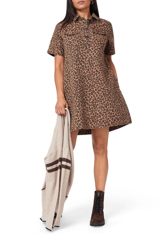 Robe trapèze - Marron et noir