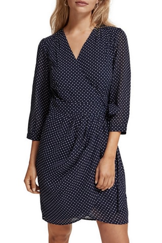 Robe portefeuille - Bleu marine