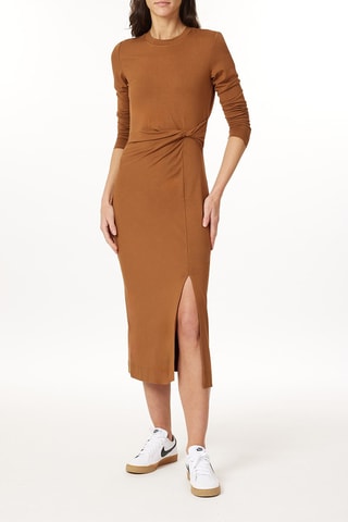 Robe midi - Marron