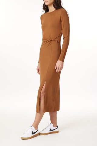 Robe midi - Marron