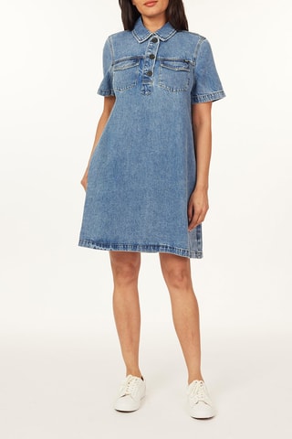 Robe chemise en jean - Bleu