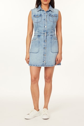 Robe chemise en jean - Bleu clair