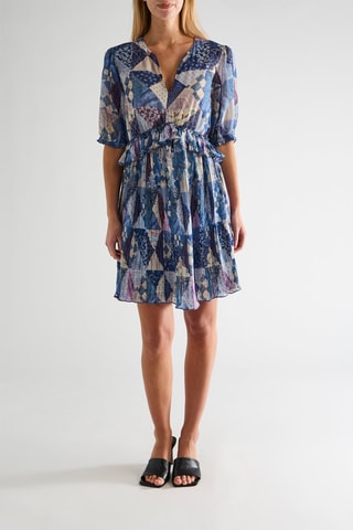 Robe volantée - Bleu
