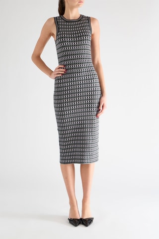 Robe fourreau sans manches - Gris