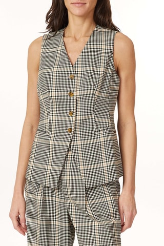 Gilet de costume - Beige et noir