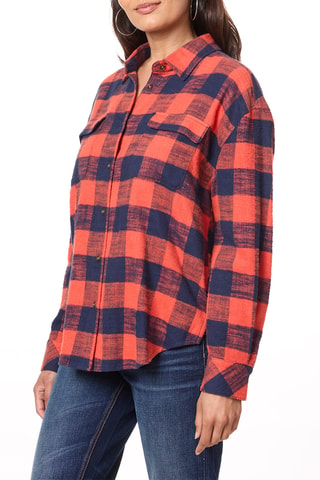 Chemisier oversize - Rouge