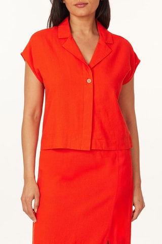 Chemisier en lin - Orange