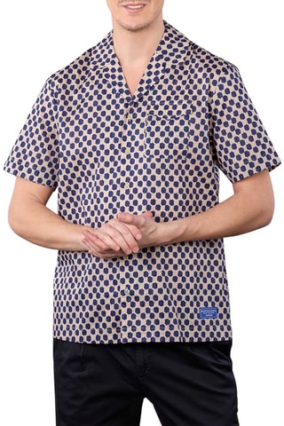 Chemise regular - Bleu marine et écru