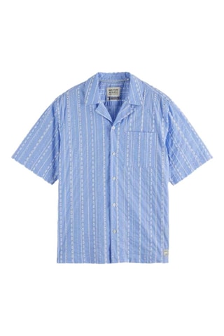 Chemise regular en broderie anglaise - Bleu clair