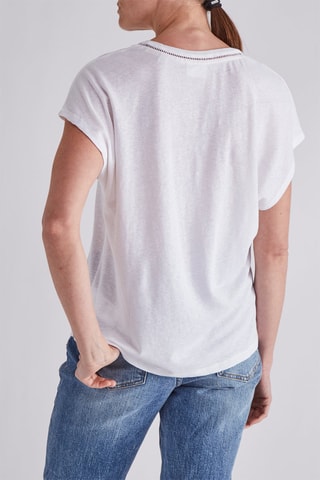 T-shirt loose en lin - Blanc